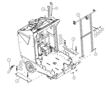 Section 13 Diagram and Parts List for MK-4020KB 167420-20 MK Diamond Concrete Saw